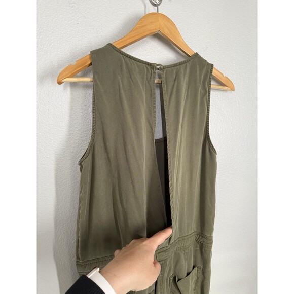 Pistola Ysabel Olive Green Sleeveless Jumpsuit Size S 100% Tencel Spring Summer - Picture 14 of 16